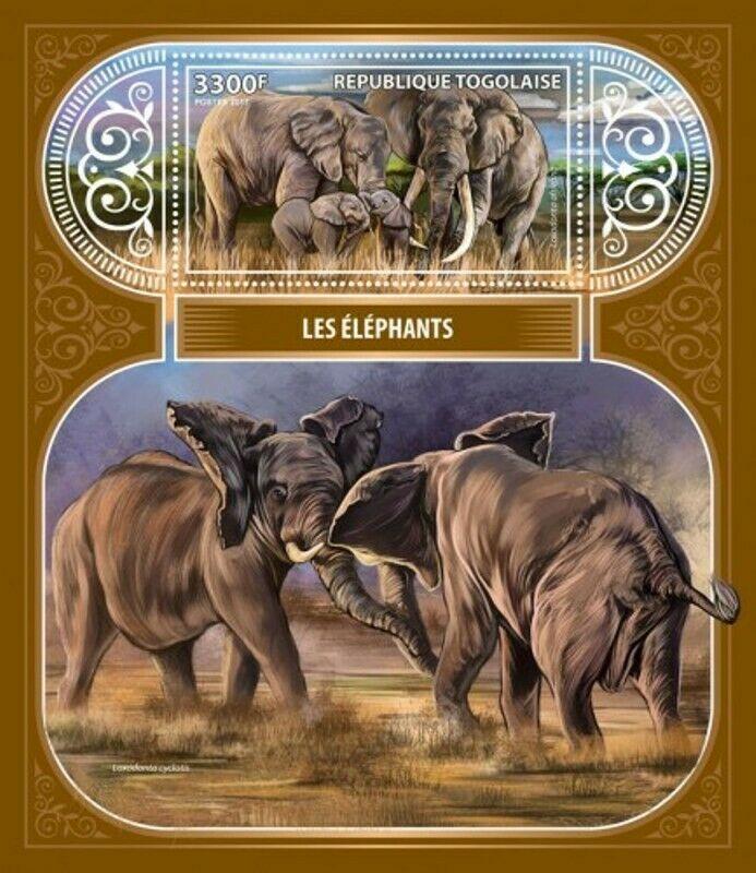 Togo - 2017 Elephants on Stamps - Stamp Souvenir Sheet - TG17418b