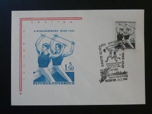 gymnastics 1965 FDC Austria 97949