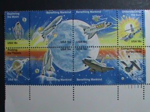 ​UNITED STATES-1981 SC#1919a  SPACE ACHIEVEMENT ISSUE  MNH BLOCK VERY FINE