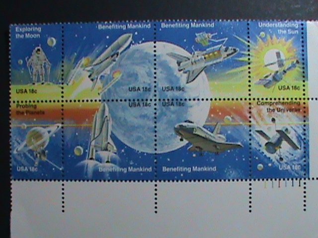 ​UNITED STATES-1981 SC#1919a  SPACE ACHIEVEMENT ISSUE  MNH BLOCK VERY FINE