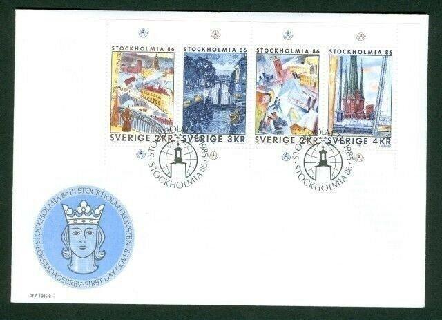 Sweden. FDC Cachet 1985.  Stockholmia 86 III  . Engraver Cz Slania - L. Sjooblom