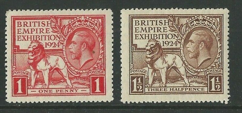 1924 S.G: 430/431 - KING GEORGE V - BRITISH EMPIRE EXHIBITION - UNMOUNTED MINT