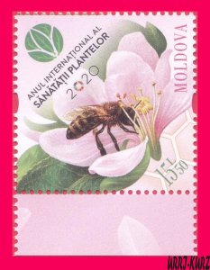 MOLDOVA 2020 International Year Plant Health Flora Fauna Insect Bee on Flower 1v