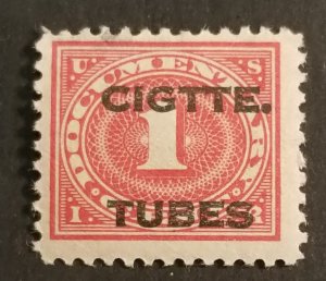 US Scott RH1 CIGARETTE TUBES 1919 REVENUE Stamp MH OG Mint Unused z6825