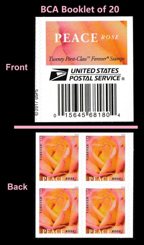 Four Flowers Booklet of 20 U.S. Stamps