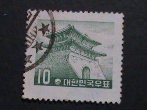 ​KOREA-1957-SC#252-65 YEARS OLD STAMP- SOUTH GATE SEOUL USED VERY FINE