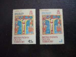 Stamps - British Indian Ocean Terr- Scott#50,52-Mint Hinged Part Set of 2 Stamps