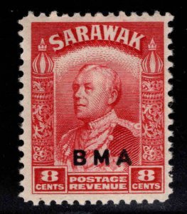 SARAWAK Scott 141 MH*  BMA overprint stamp,