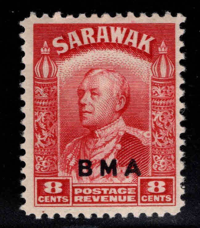 SARAWAK Scott 141 MH*  BMA overprint stamp,