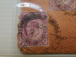 MALAYA 1907 STRAITS SETTLEMENT KG V REGISTERED COVER FROM PENANG TO INDIA