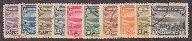 Ecuador - 1934-45 - SC 321-29 - Used - Short set