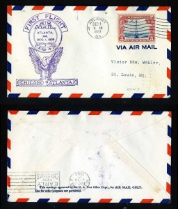 # C11 CAM # 30 First Flight cover Atlanta, GA to St. Louis, MO - 12-1-1928 - # 1