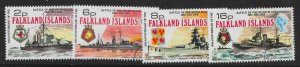 FALKLAND ISLANDS SG307/10 1974 BATTLE OF THE RIVER PLATE SET USED