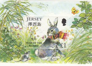 Jersey 1999 Year of the Rabbit M/Sheet -  NHM