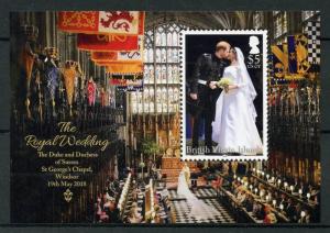 British Virgin Islands BVI 2018 MNH Prince Harry & Meghan 1v M/S Royalty Stamps