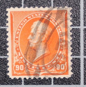 Scott 229 - 90 Cents Jefferson - Used - PSAG Cert 90J - SCV - $270.00
