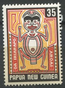 Papua New Guinea Sc#477 MNH, 35t blk & multi, Folklore. Elema Art (1977)