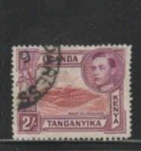 KENYA,UGANDA&TANZANIA #81 1944 2sh KING GEORGE VI & MT. KILIMANJARO F-VF USED