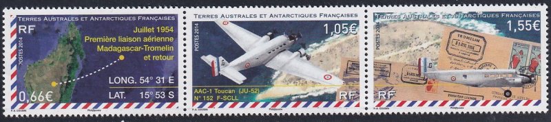 Sc# 510 France FSAT 1983 1st Flight Madagascar - Tromelin strip  MNH CV $8.50