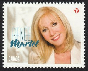 RENEE MARTEL = COUNTRY ARTISTS = stamp from SS Canada 2014 #2765b MNH
