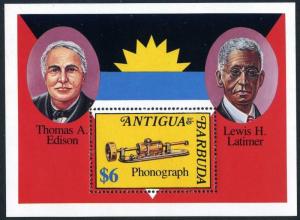 Antigua 1607,MNH.Michel Bl.240. Inventors 1992.Thomas Edison,Lewis H.Latimer.