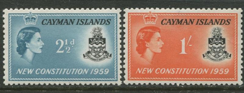 Cayman Islands - Scott 151-52 - Constitution -1959 - MVLH- Set of 2  Stamp