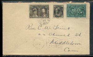 ?2 cent franking to USA with Port Hope & Tor RPO 1909 cover Canada