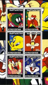 Kyrgyzstan 2001 BUGS BUNNY Cartoons Sheet Perforated Mint (NH)