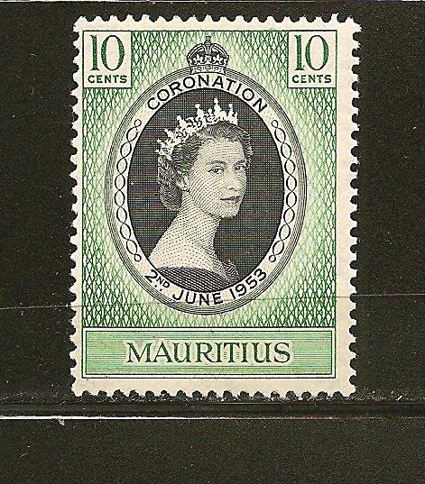 Mauritius 250 QEII Coronation Mint Hinged
