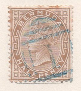 Bermuda Sc  16 1880 half penny brown Victoria stamp used