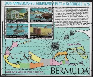 Bermuda #332a MNH Souvenir Sheet - Gunpowder Plot