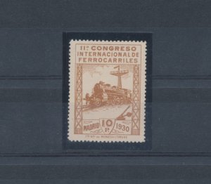 1930 SPAIN - EDIFIL Catalog n. 481N Trains 10 pesetas bistro MUESTRAS - MNH ** L