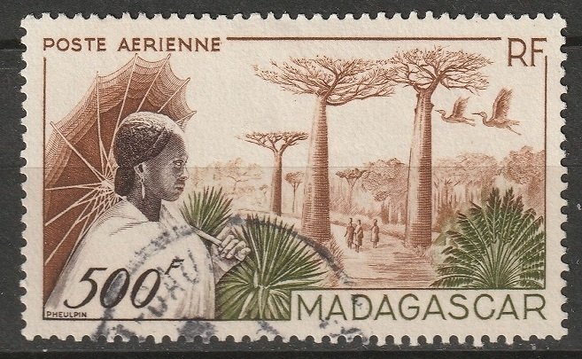 Madagascar 1952 Sc C56 air post used