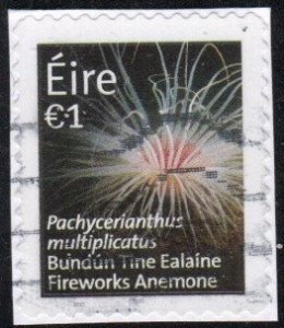 Ireland 2043 - Used - €1 Fireworks Anemone (2014) (cv $2.75)