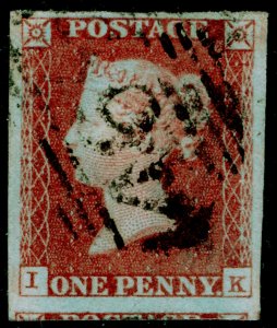 SG8, 1d red-brown PLATE 69, FINE USED. Cat £30. 4 MARGINS. IK 