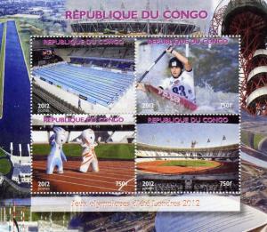 London 2012 Olympic Games Congo Sheetlet (4) perf.mnh vf 