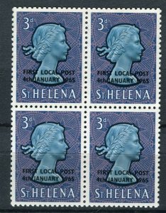 ST. HELENA; 1965 local post Optd. issue fine MINT MNH Block