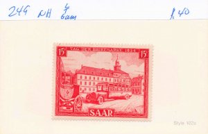 SAAR  249   MNH  LIGHT TONED GUM