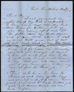 $US Stampless West Brattleboro VT. Nov. 8, 1853, 3 page letter