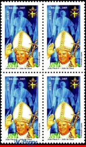 2956 BRAZIL 2005 POPE JOHN PAUL II, FAMOUS PEOPLE, RELIGION, C-2609, BLOCK MNH