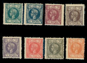 MOMEN: SPANISH GUINEA ED #1-8 1902 SCARCE MINT OG NH POST OFFICE FRESH