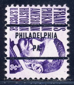 Philadelphia PA, 1281-81 Bureau Precancel, 3¢ Parkman