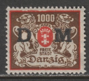 1922 Danzig - Sc O41 - MH VF - 1 single - Overprinted