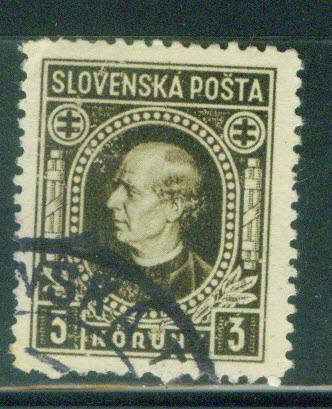 Slovakia Slovenska Scott 157 used watermarked stamp 1940