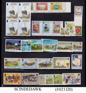 ISLE OF MAN & ALDERNEY - SELECTED STAMPS - 30V DIFFERENT - MINT NH