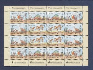 HUNGARY - Scott 3429a - MNH S/S - WWF - Birds -