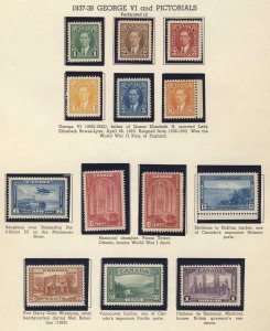 13x Stamps; #231 to #236 #241 to #245-$1. +6c Airmail GV= $260 mailed off paper