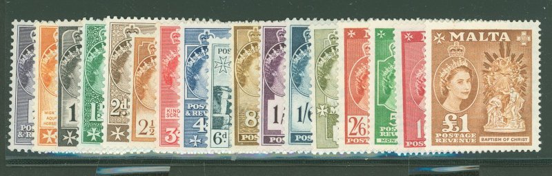 Malta #246-62  Single (Complete Set)