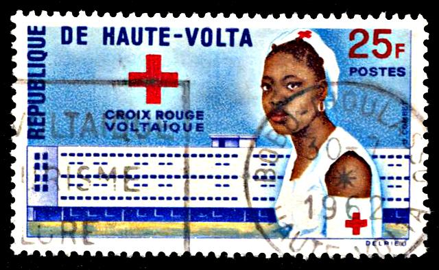 Upper Volta 96, used, Founding of Upper Volta Red Cross