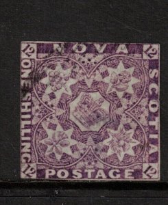 Nova Scotia #7 Used Fine With Light Thin - Rare Stamp **With Certificate**